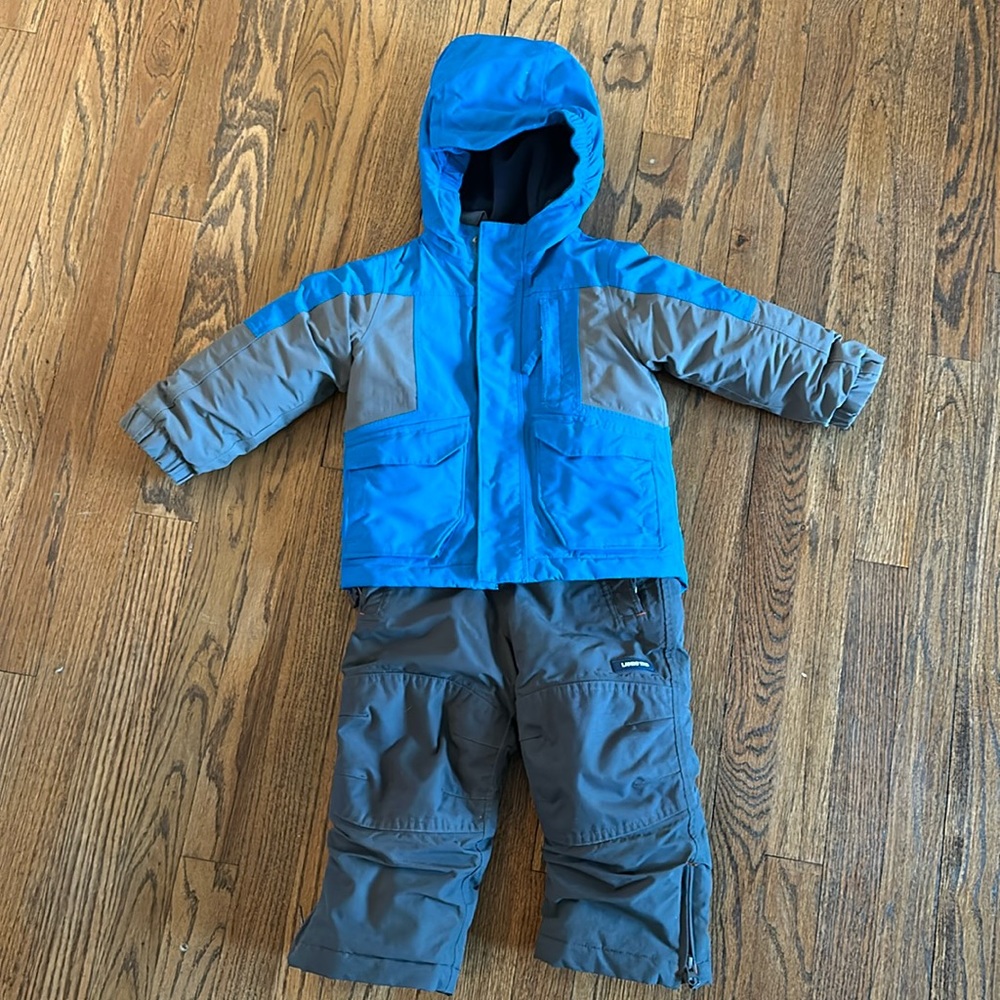 lands end kids squall snow bib pants and jacket set 3T